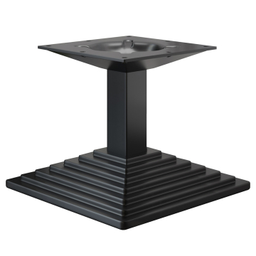 PYRAMIDE | Loungebord understell | Svart | Fot: 41 x 41 cm | Søyle: 6 x 40 cm