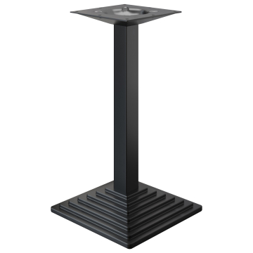 PYRAMIDE | Bistro bar bordramme | Svart | B:D 41 x 41 cm | Søyle: 8 x 109 cm