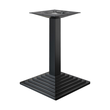 PYRAMIDE | Bistro Tischgestell | Schwarz | Fuß: 41 x 41 cm | Säule: 8 x 76 cm