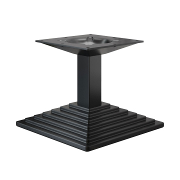 PYRAMIDE | Bistro Lounge Tischgestell | Schwarz | Fuß: 45 x 45 cm | Säule: 8 x 40 cm