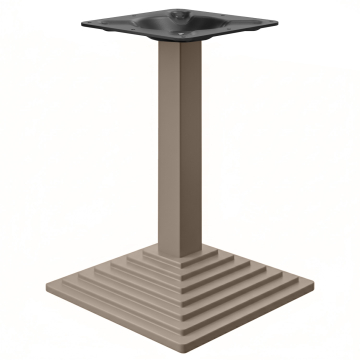 PYRAMIDE | Base per tavolo da ristorante | Tortora | Piede: 45 x 45 cm | Colonna: 8 x 76 cm