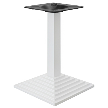 PYRAMIDE | Bistro Tischgestell | Weiß | Fuß: 45 x 45 cm | Säule: 6 x 76 cm