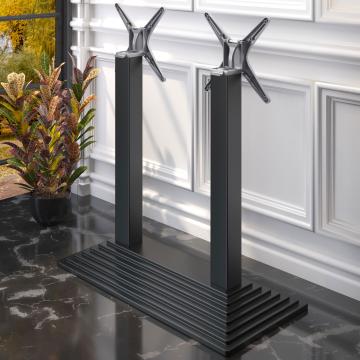 PYRAMIDE | Struttura del tavolo da bar doppio bistrot | Nero | L:P 40 x 73 cm | Colonna: 8 x 109 cm | Pieghevole