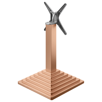 PYRAMIDE | Base per tavolo da lounge | Rame | Piede: 45 x 45 cm | Colonna: 8 x 76 cm | Pieghevole