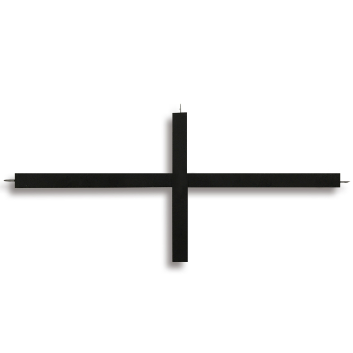 CALGARY | Kort T-skinne | 38x24x625mm | Sort