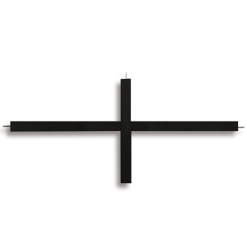 CALGARY | Kort T-skinne | 38x24x625mm | Sort