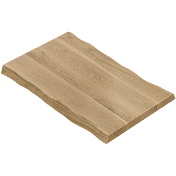 RIO | Gastro Tischplatte Baumkante | B:T 120 x 70 cm | 3,5 cm | Eiche | Rechteckig