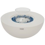 ROCA | Ethanol Haardplaat Tafel | Ø:H 87 x 37 cm | Beton | Wit