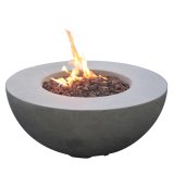 ROCA | Gasvuurtafel | Ø:H 87 x 37 cm | Beton | Grijs