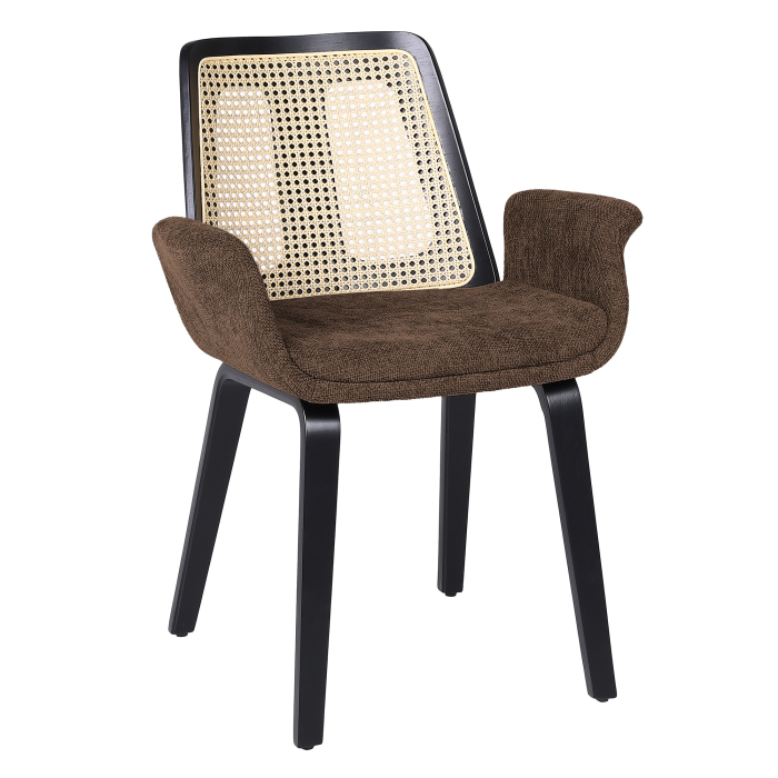 Romy | Bistrostol | Brun | Stoff/Tekstil | Rotting eik