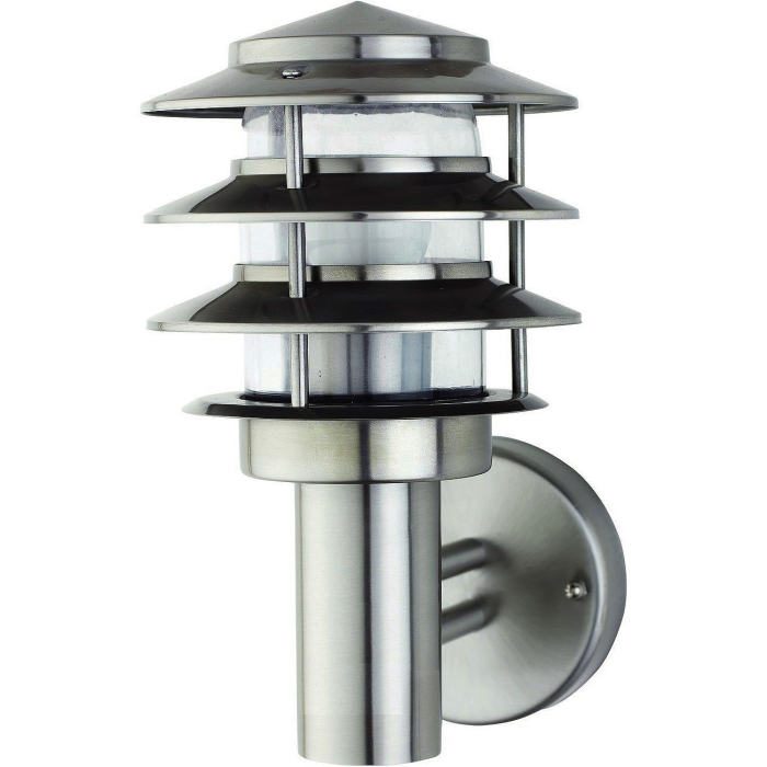 RONJA Buitenwandlamp Zilver E27 60W Modern 15x27cm IP44 A++ tot E