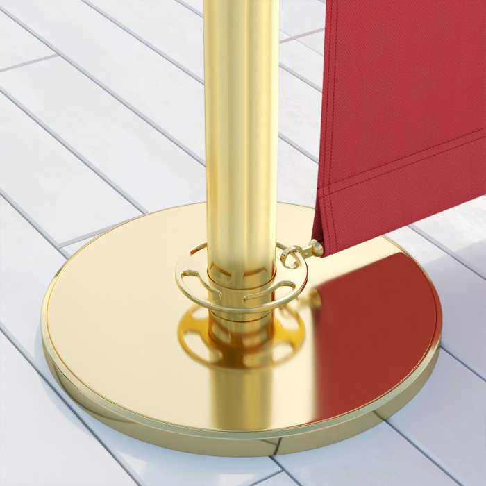 ROYAL | Cafe Absperrung | 150x70 | Rot/Gold | 2xPfosten