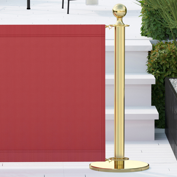 ROYAL | Cafe Absperrung | 150x70 | Rot/Gold | 2xPfosten