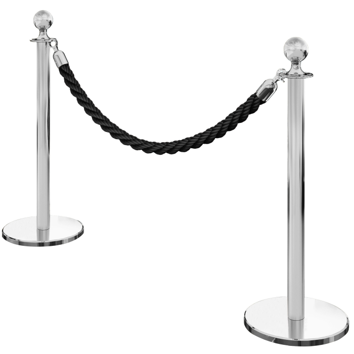 ROYAL | cordon de connexion | Chrome/ Noir | 1,5m | Ø 4,2 cm