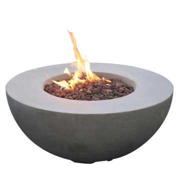 ROCA | Gas Feuerstelle Tisch | Ø:H 87 x 37 cm | Beton | Grau