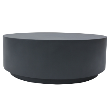 ROMA | Tavolino da caffè di design | Ø:H 102 x 36 cm | Cemento | Nero
