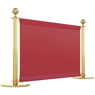ROYAL | Cafe Absperrung | 150x70 | Rot/Gold | 2xPfosten