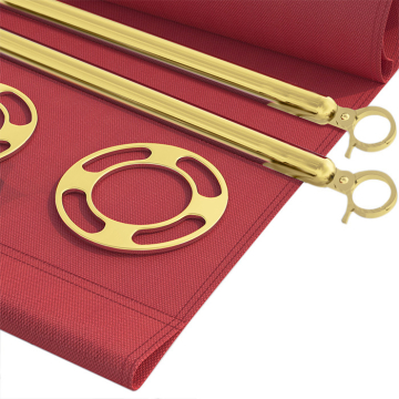 ROYAL | Cafe Tuch Barrier | 150x70 | Rot / Gold | Absperrung