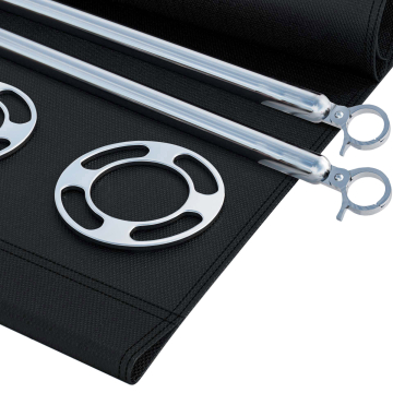 ROYAL | Cafe Tuch Barrier | 150x70 | Schwarz | Absperrung