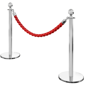 ROYAL | cordon de connexion | Chrome/ Rouge | 2m | Ø 4,2 cm