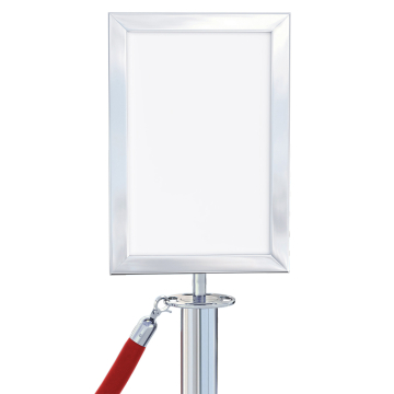 ROYAL | Infotafel | Chrom | A4 | für Taupfosten