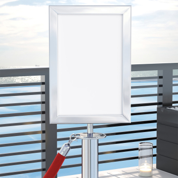 ROYAL | Infotafel | Chrom | A4 | für Taupfosten