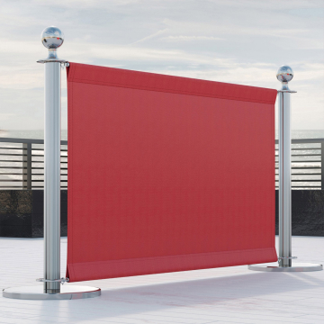 ROYAL | Café afzetting | 150x70 | Rood/Chroom | 2xposts