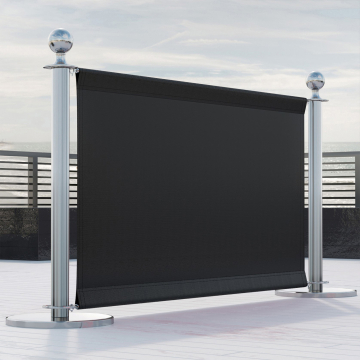 ROYAL | Café afzetting | 150x70 | Zwart/Chroom | 2xposts