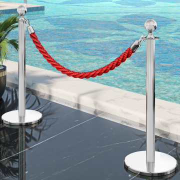 ROYAL | Corda di connessione | Cromo/ Rosso | 1,5m | Ø 4,2 cm