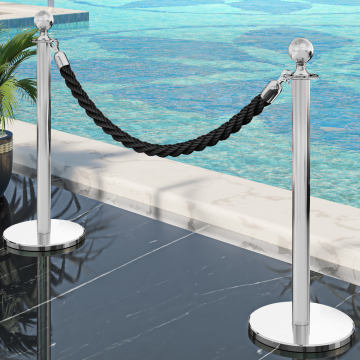 ROYAL | Connection rope | Chrome/Black | 2m | Ø 4.2 cm