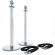 ROYAL | Avsperringsstolpe | 2xtau 2,0m-svart | 2x Post Chrome