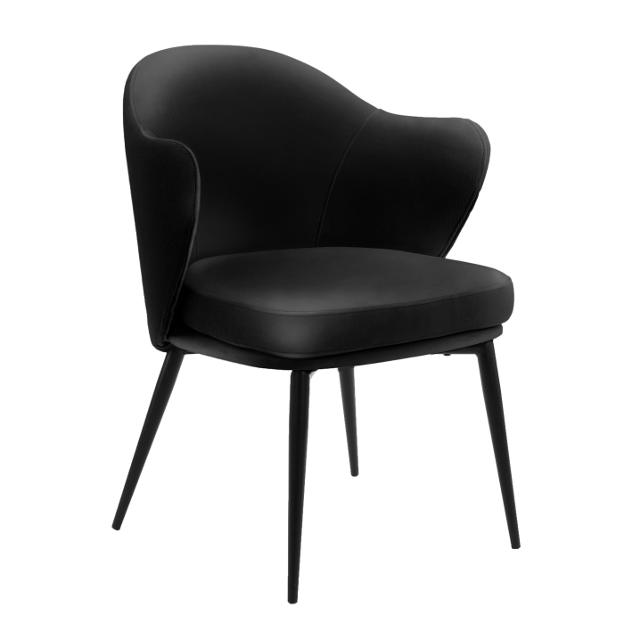 Ruby | Hotel Stuhl | Leder | Schwarz