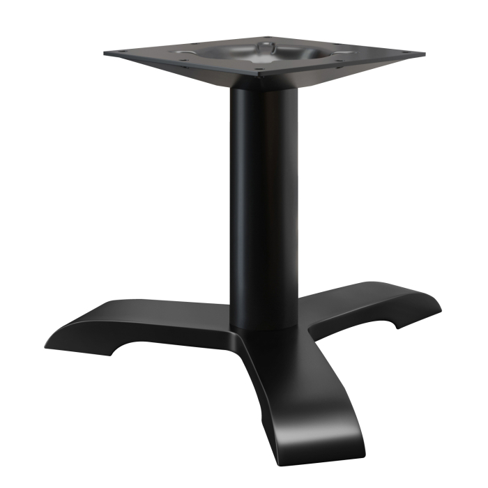 SAN.DIEGO | Bistro Lounge Tischgestell | Schwarz | 3 Fuß: Ø 56 cm | Säule: 7,6 x 36 cm