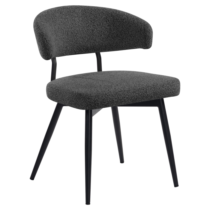 Sara | Hotel Stuhl | Dunkel Grau | Teddystoff