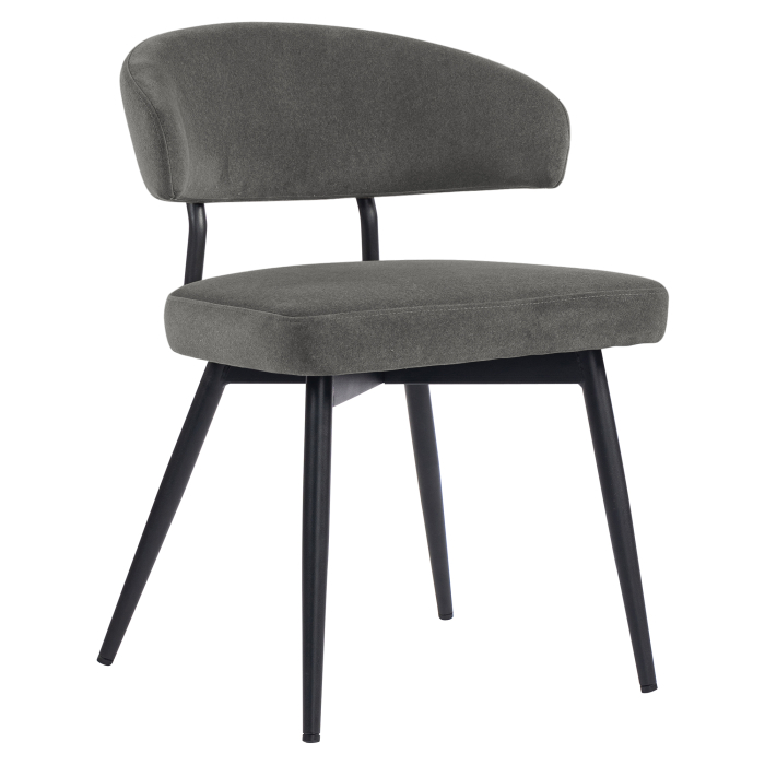 Sara | Hotellstol | Grå | Sammet