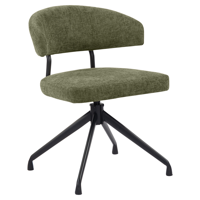 Sara | Hotellstol | Grön | Tyg/Textil | Vridbar bas