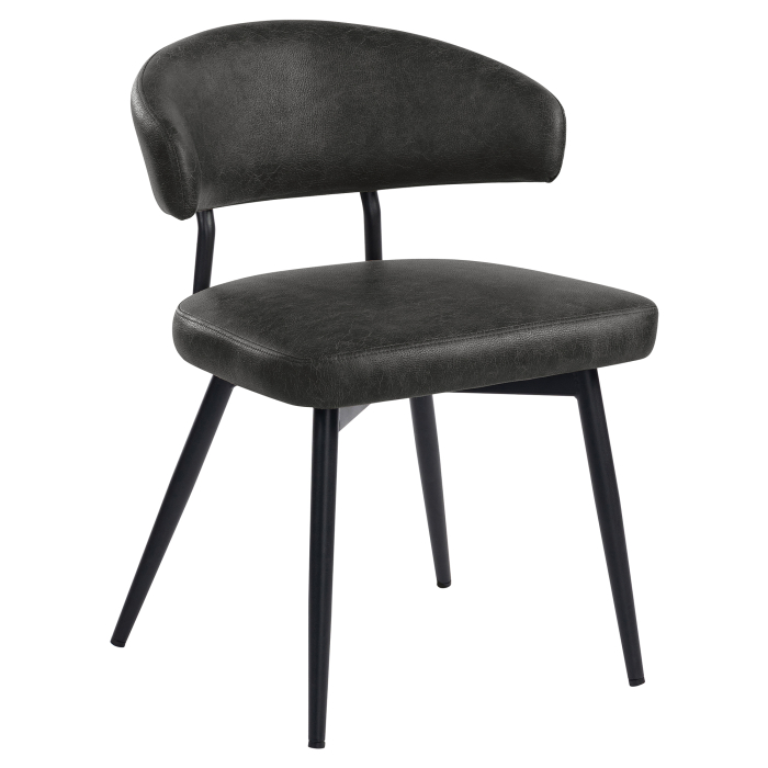 Sara | Hotel Stuhl | Schwarz | Leder