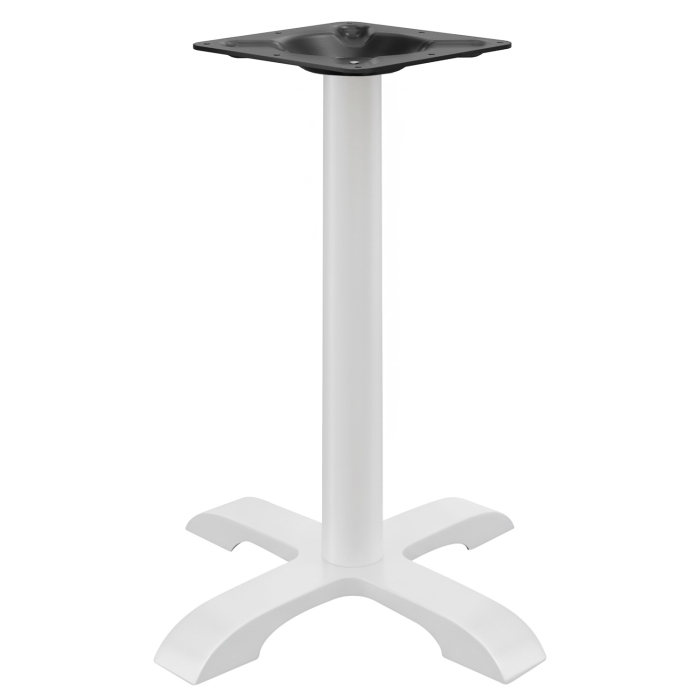 SAN.DIEGO | Bistro Stehtischgestell | Weiß | 4 Fuß: Ø 50 cm | Säule 7,6 x 105 cm