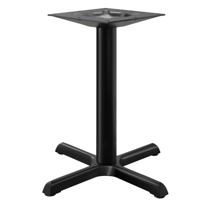 SAN.MARCO | Bistro Bordstel | Sort | 4 Fod: 56x56cm | Søjle: 7,6 x 72 cm