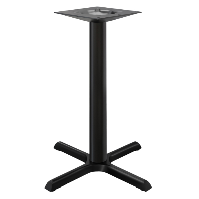 SAN.MARCO | Bistro Pöytäjalusta | Alumiini Musta | 4 Jalkaa: 56x56cm | Pylväs 7,6 x 105 cm