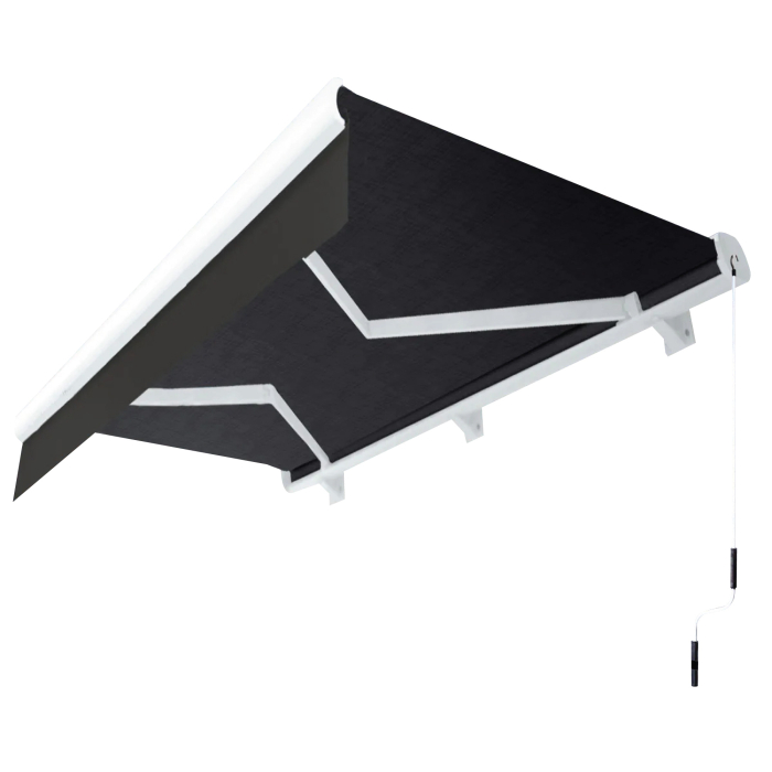 SANTA.FE | Toldo cofre completo | Biela | Ancho:Fondo 7,0 x 3,0 m | Negro | Ángulo de inclinación de 5° a 90