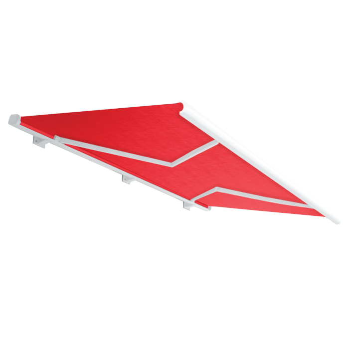 SANTIAGO | Auvent à cassette complète | Électrique | L:P 5,0 x 3,0 m | Rouge | Angle d'inclinaison de 5° à 90