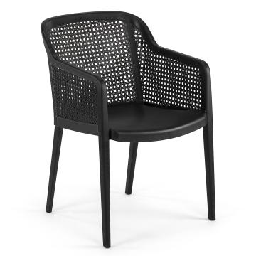 SAMOYA | chaise à coque | noir | plastique | empilable