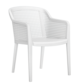 SAMOYA | Skalstol | Hvid | Plast | Stabelbar