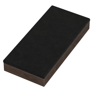 SAM | Intarsio in velluto | Armadio portaposate LEA | 14,5x32cm | Nero