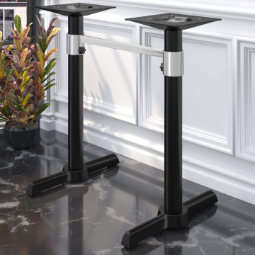 SAN MARCO | Bistro Double Bar Table Frame | Black | +connector