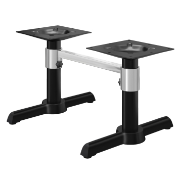 SAN.MARCO | Bistro Lounge Doppel Tischgestell | Schwarz | +Verbinder