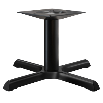 SAN.MARCO | Bistro Lounge Tischgestell | Schwarz | 4 Fuß: 76x76 cm | Säule: 7,6 x 36 cm