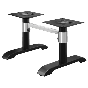 SAN.DIEGO | Bistro Lounge Doppel Tischgestell | Schwarz | +Verbinder