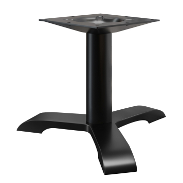 SAN.DIEGO | Understel til café loungebord | Sort | 3 fod: Ø 56 cm | Søjle: 7,6 x 36 cm